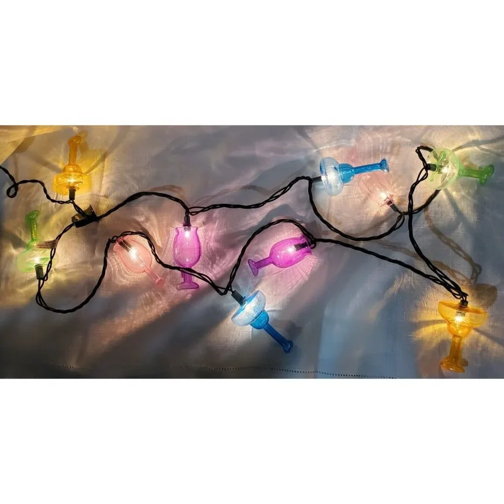 MARGARITA FROZEN COCKTAIL DRINK GLASS String Light Set tropical party patio camp